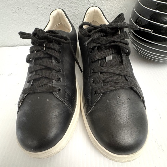 Tory Burch Howell Court Women Black Leather Lace Up Sneakers Shoes Size 10 - Picture 2 of 12